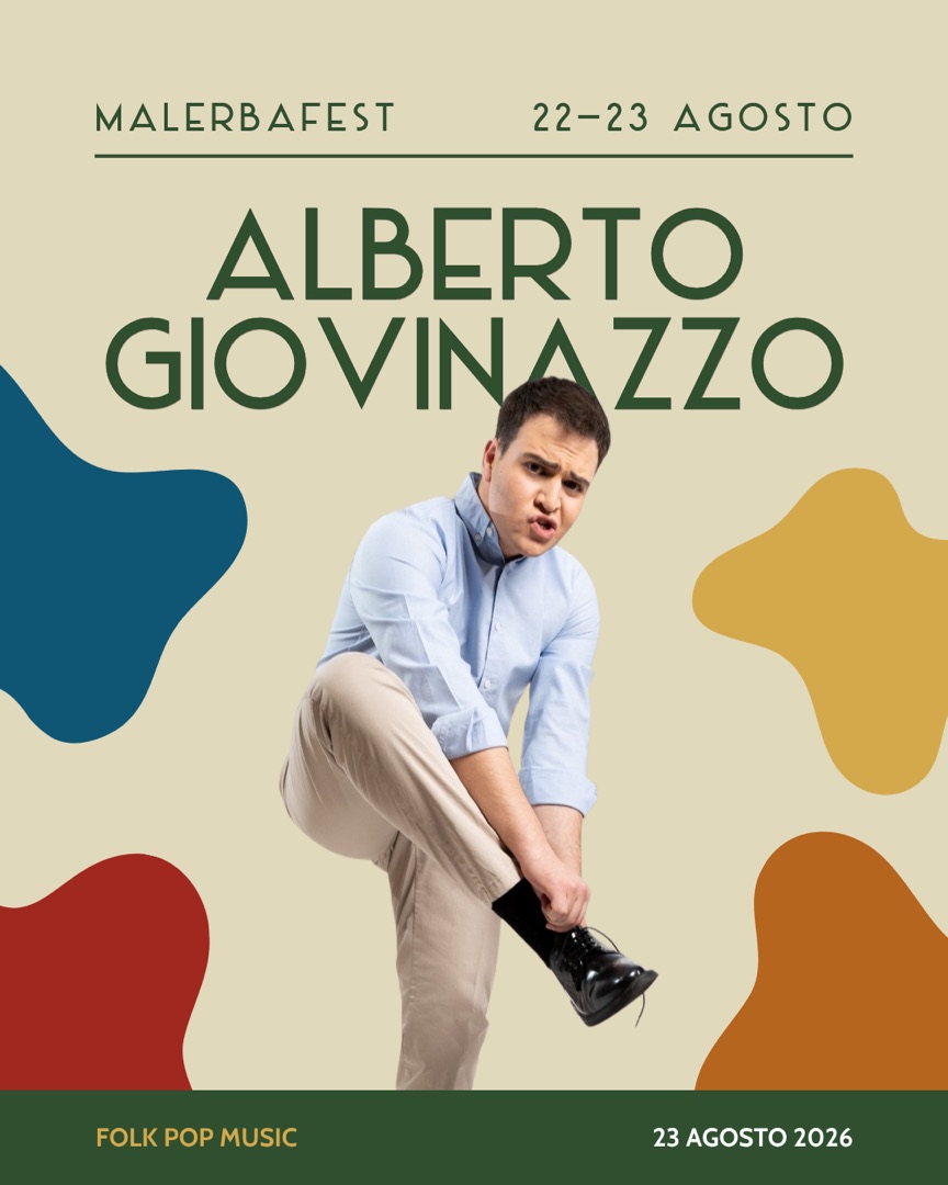 Alberto Giovinazzo, locandina del Malerba Fest 2026